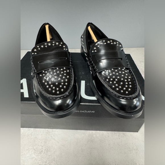 Aqua Shoes - NIB- Aqua women’s  Black Studded Loafers
